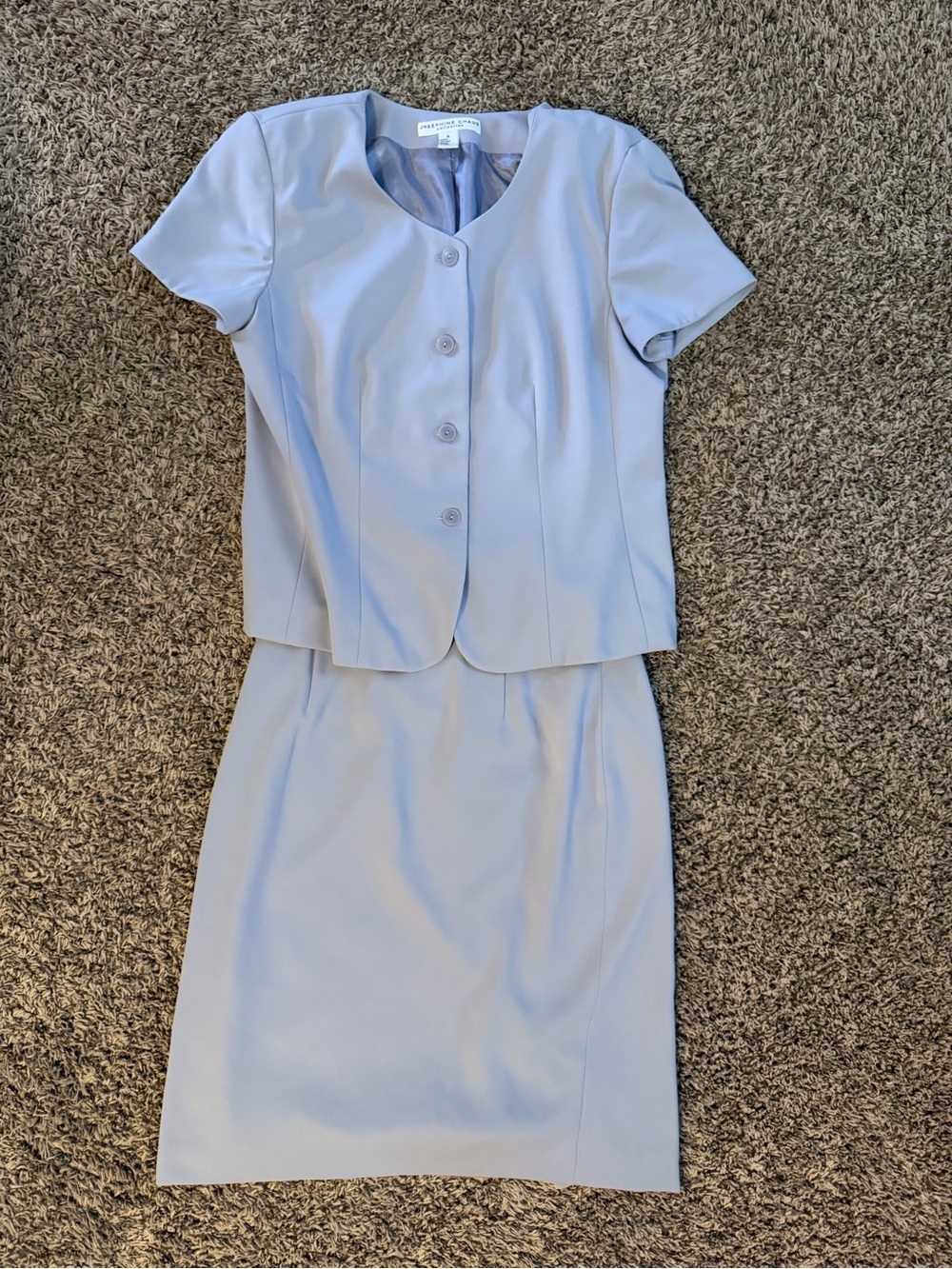 Josephine Chaus Lilac Pencil Skirt and Blazer- Classic Vintage Women's Workwear